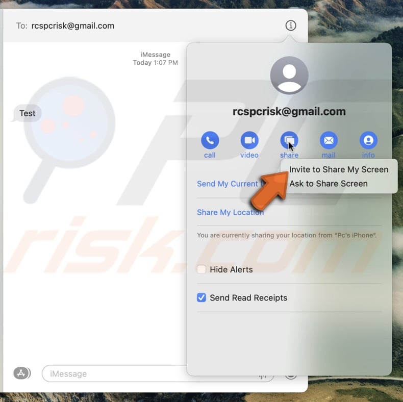 Invite to Share Screen