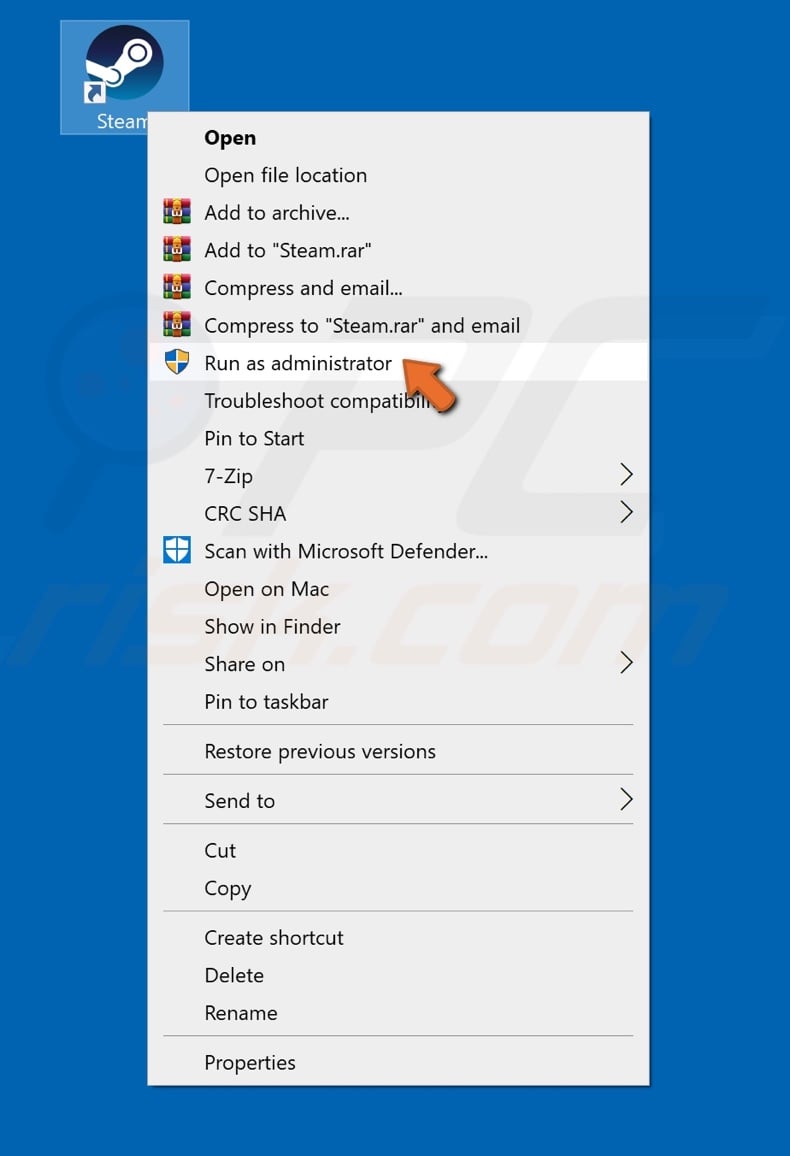 Run steam as administrator