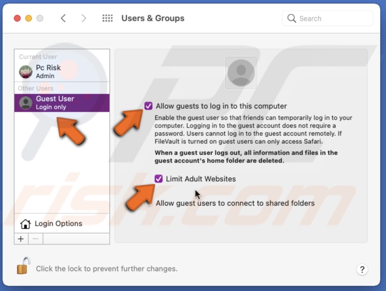 Enable Guest User with private browsing restrictions