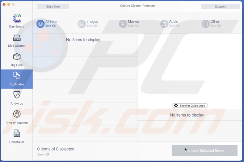 Delete duplicate files with Combo Cleaner