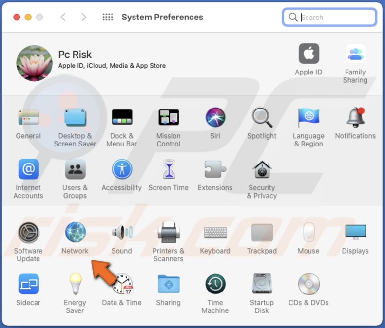 Go to Network settings
