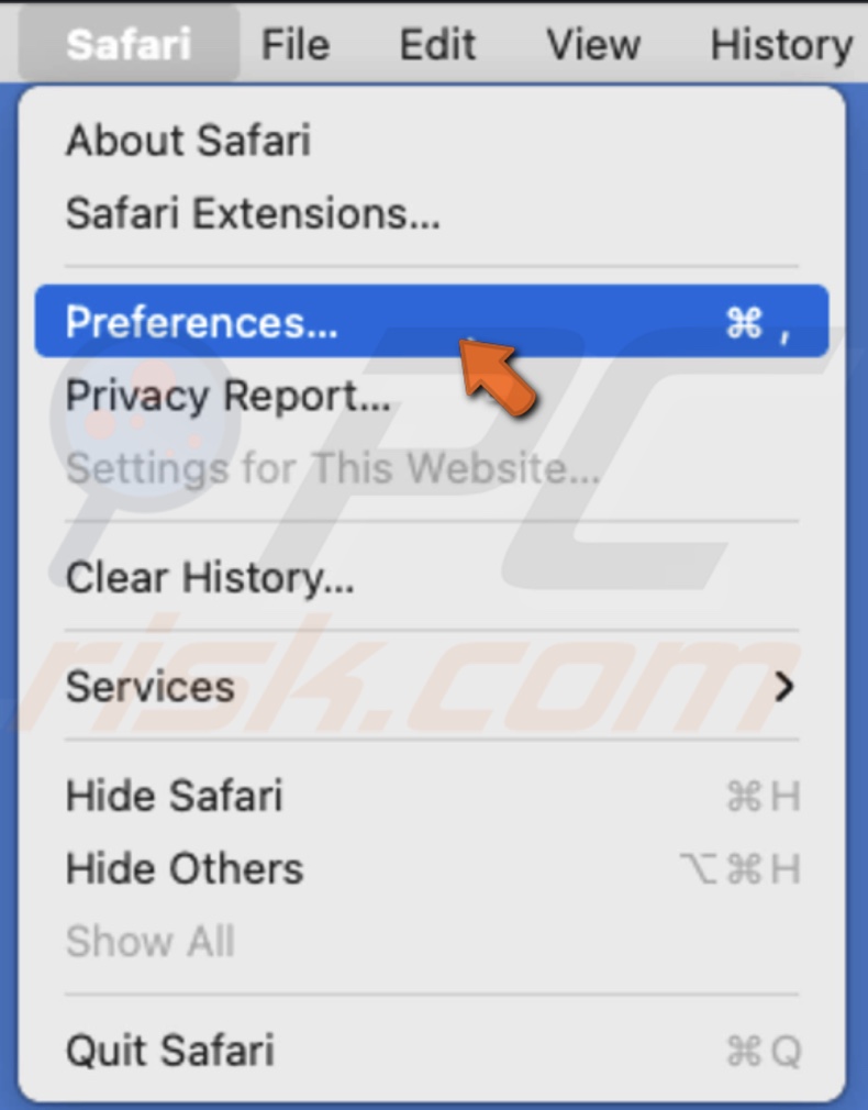 Go to Safari Preferences