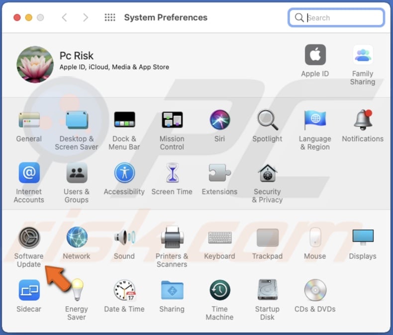 Go to Software Updates