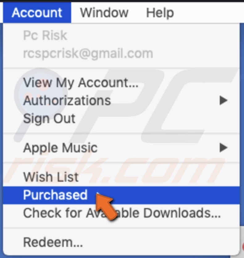 Go to Purchased in iTunes