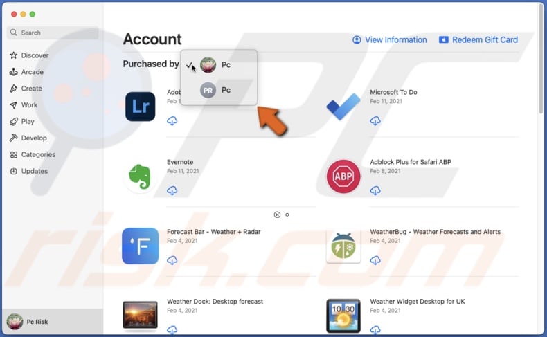 View other member purchases in App Store