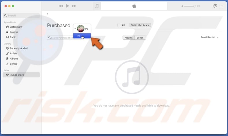 View other member purchases in Apple Music