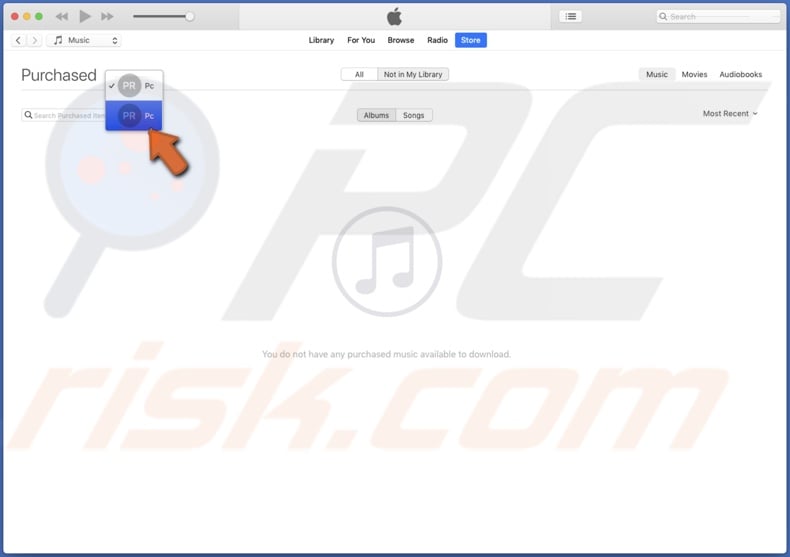 View other member purchases in iTunes