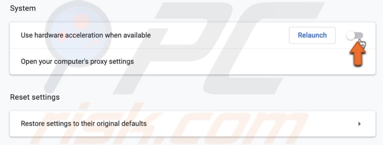 Disable Hardware Acceleration