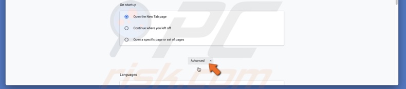 Go to Advanced settings