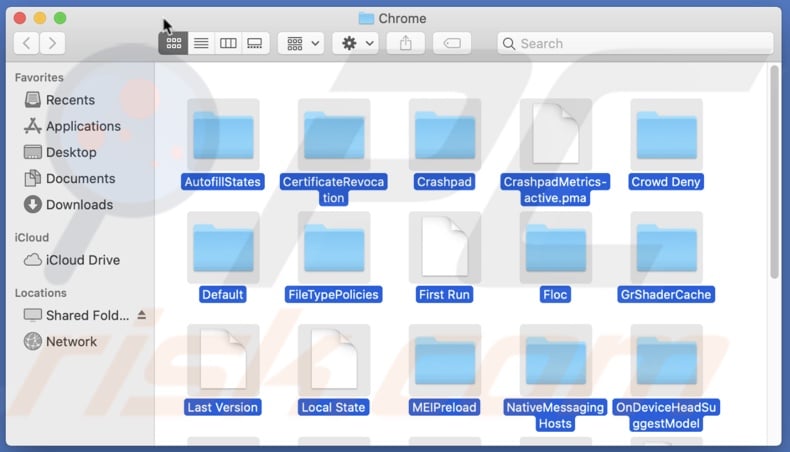 Select all files and delete them