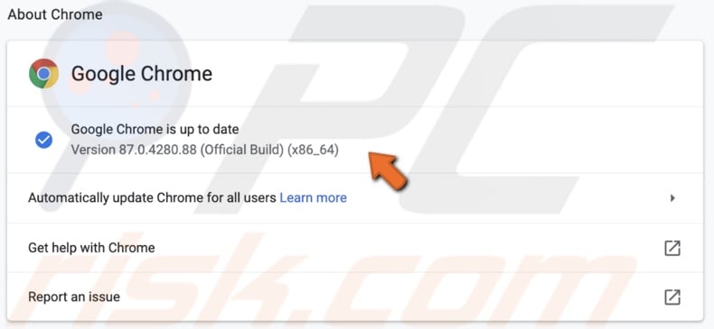 Check for Chrome updates