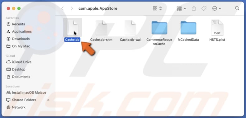 Delete cache file