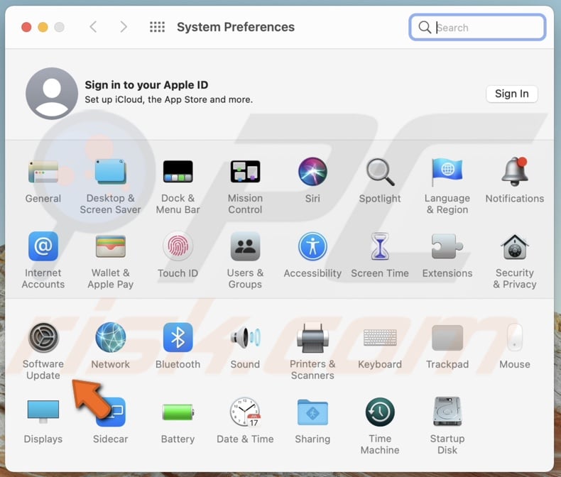 Go to Software Updates