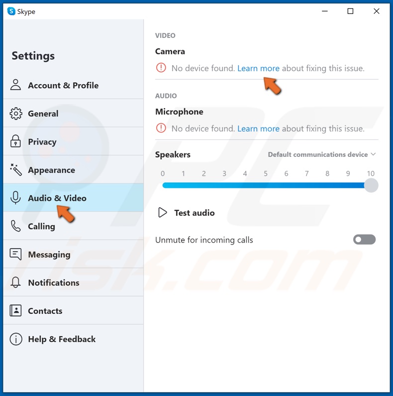 Go to the Audio & Video tab and check if Skype finds your webcam