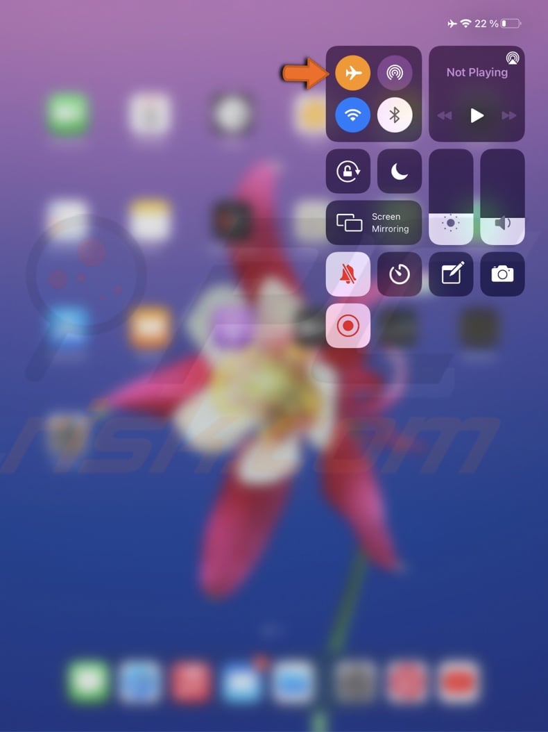 Enable the Airplane Mode