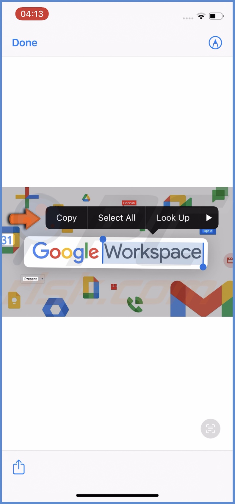 Choose what you want to do with the digitalized text