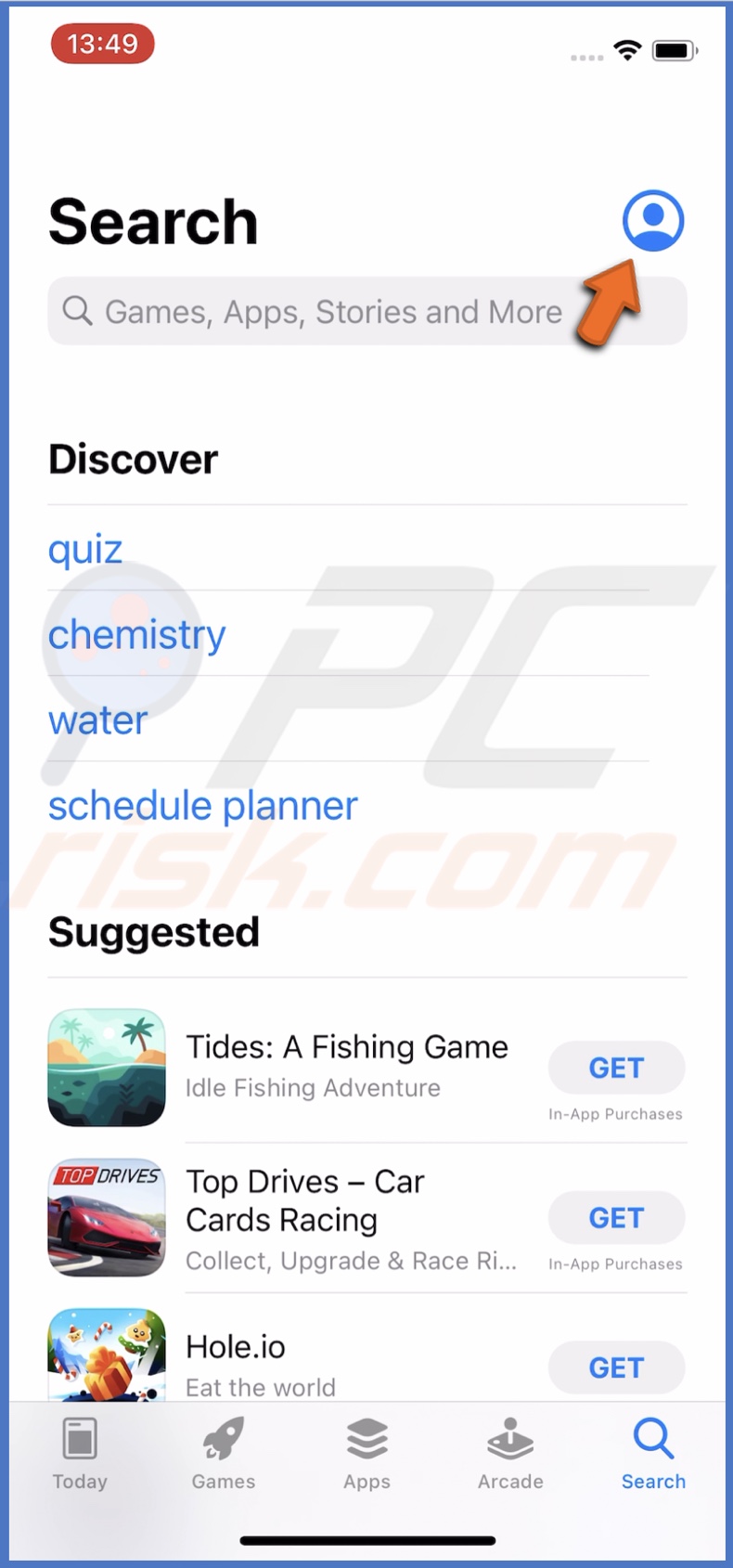 Go to your App Store account