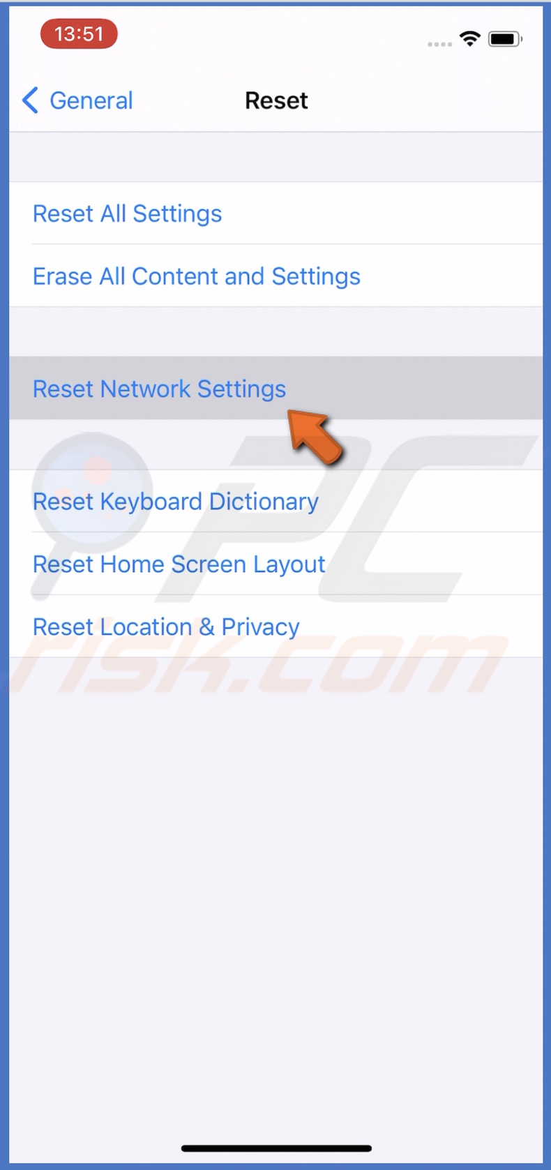 Reset Network Settings
