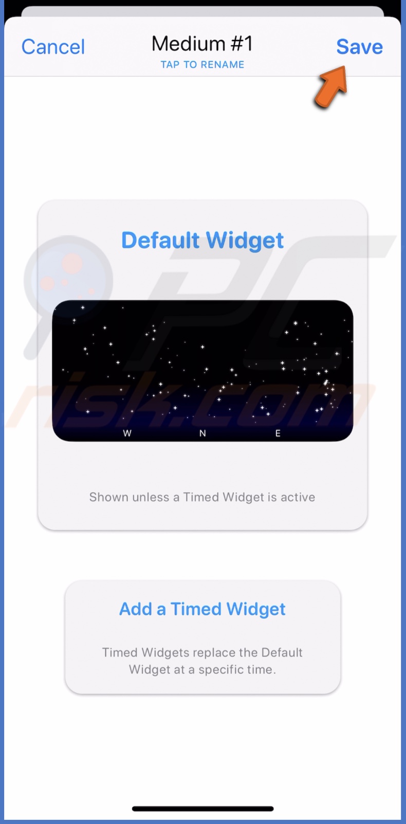 Save widget