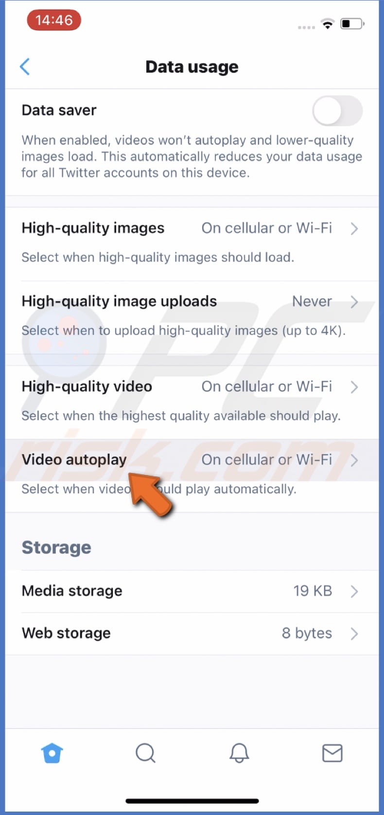 tap on Video Autoplay in Twitter