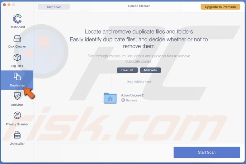 Go to Duplicates tab