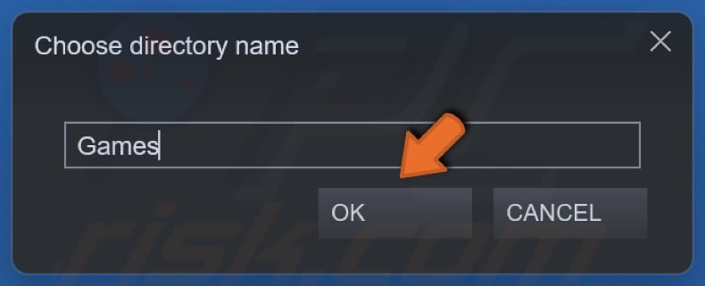 Name the new library folder and click OK