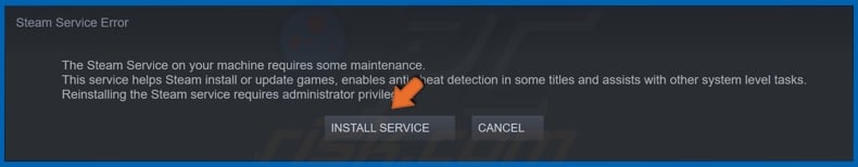 Click Install Service