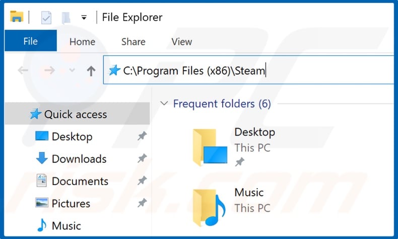 Navigate to the Steam directory