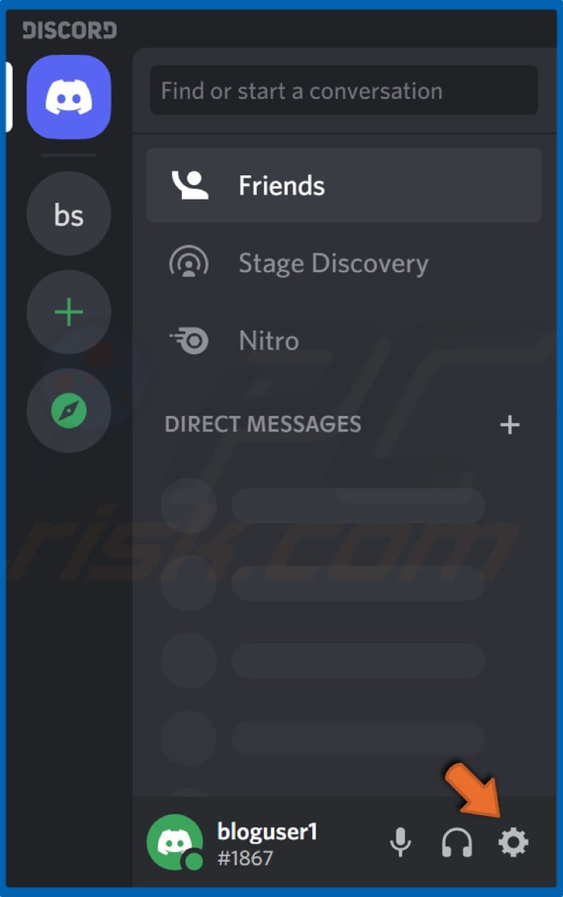 Open Discord's Settings Menu