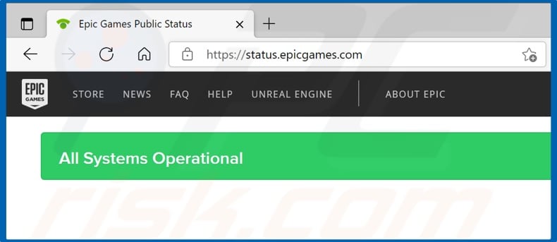Go to status.epicgames.com