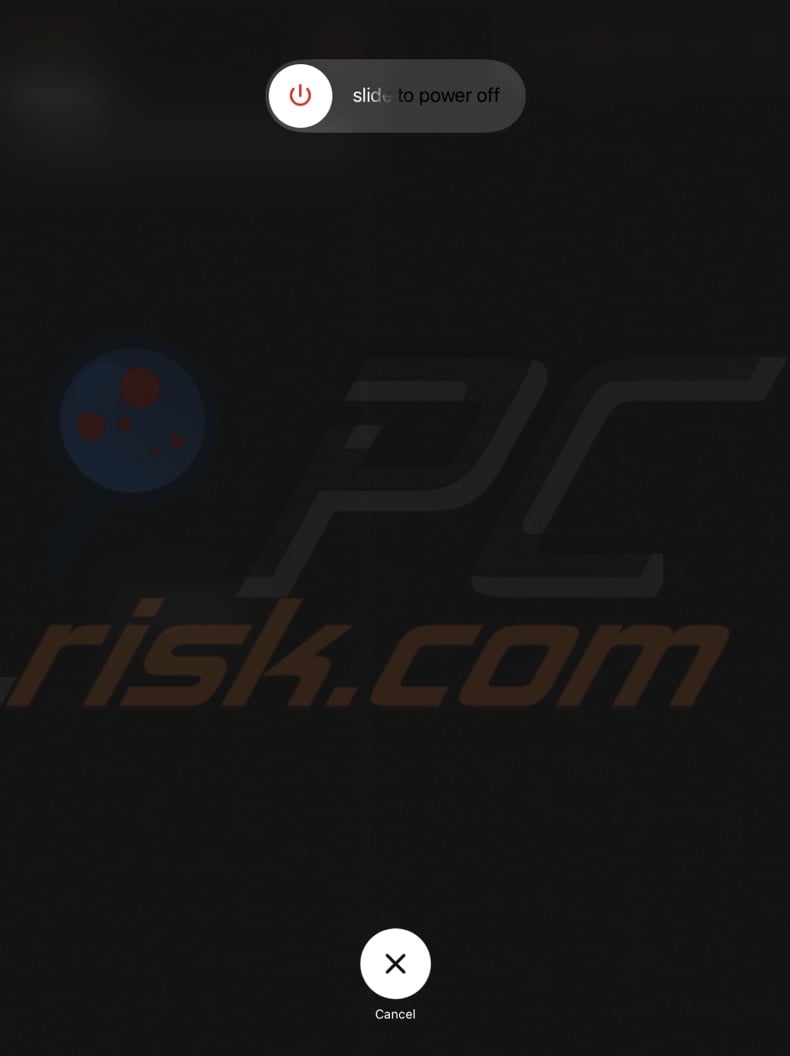 Press and hold the Sleep button