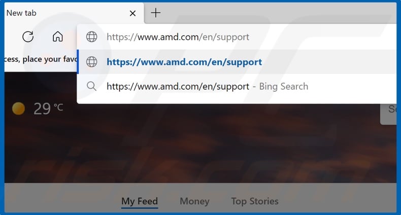Go to the AMD graphics driver download page