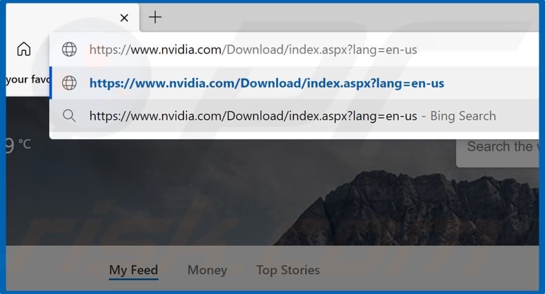 Go to the Nvidia graphics driver download page