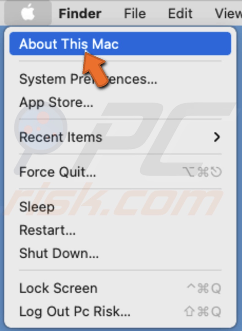 Click on About This Mac