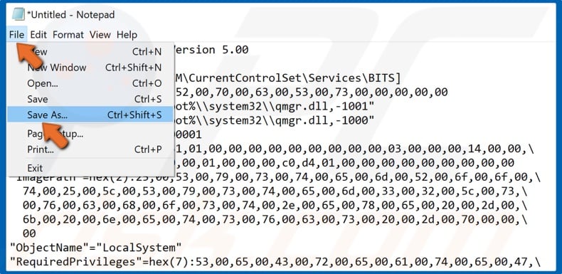 Click File and click Save As