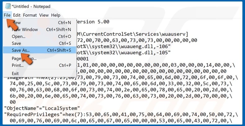 Click File and click Save As