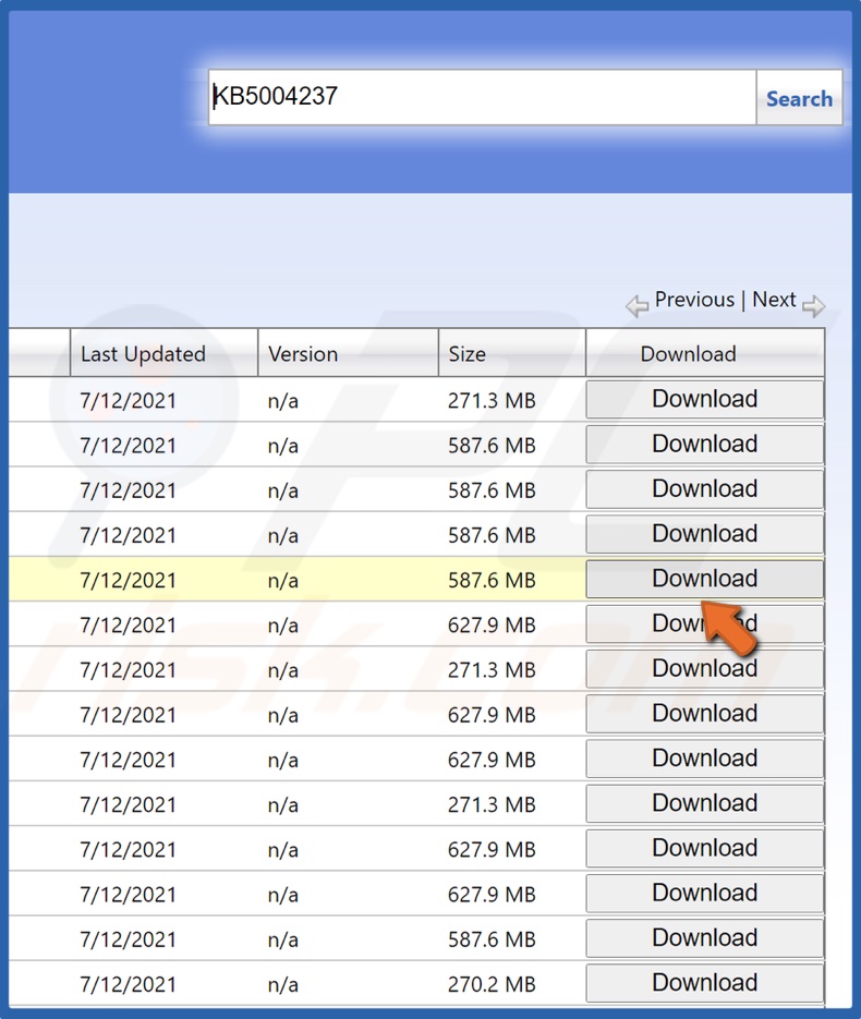 Select the version for your CPU architecture and operating system version and click Download