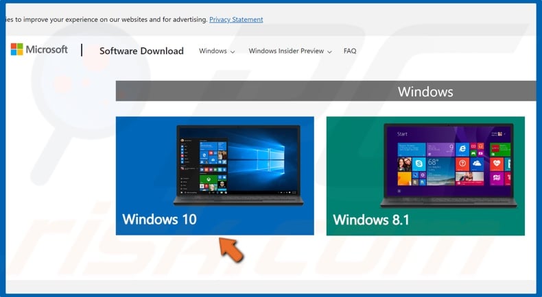 Select Windows 10