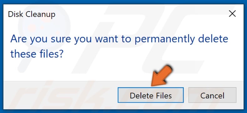 Click Delete files