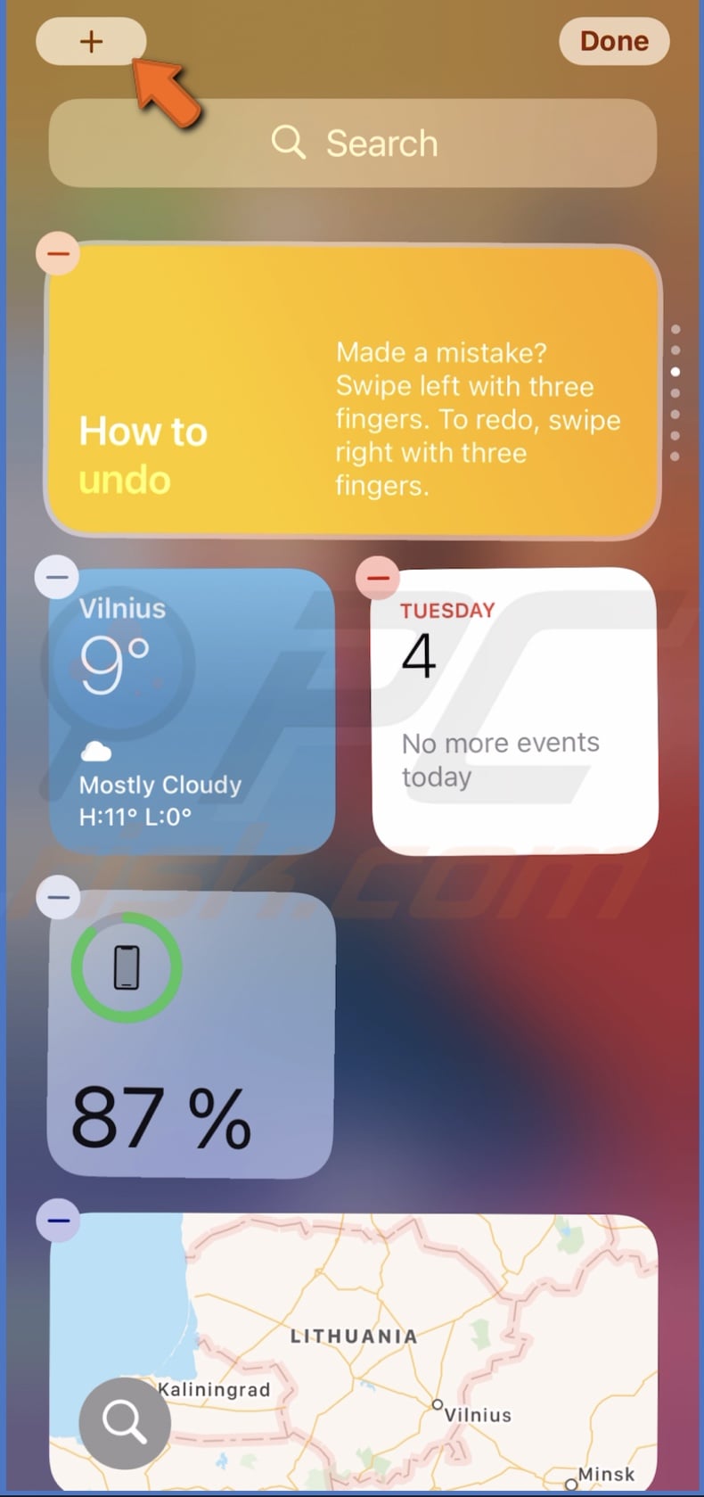 Add widgets