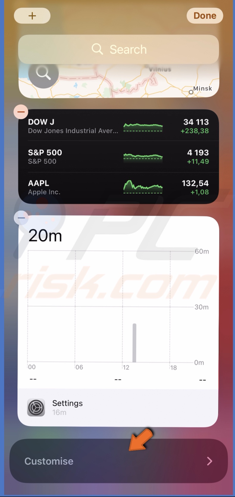 Customize Today view
