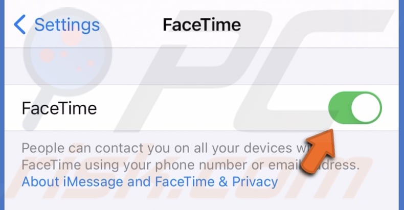 Enable FaceTime