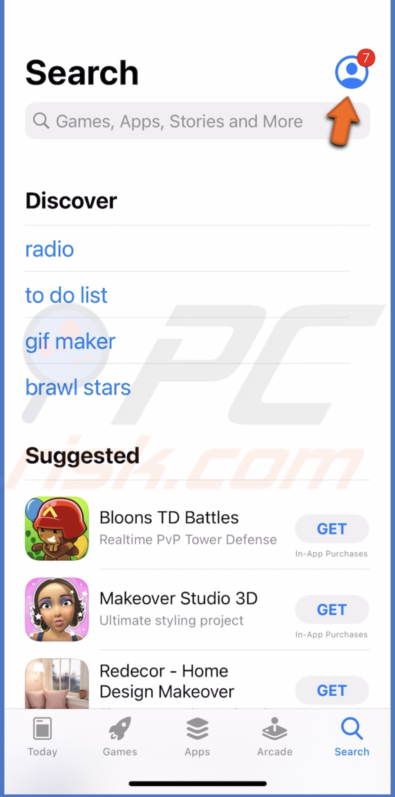 Sign into the App Store