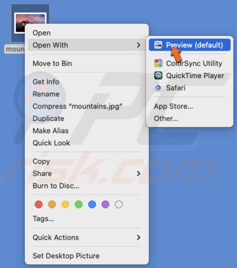 Open image in Preview