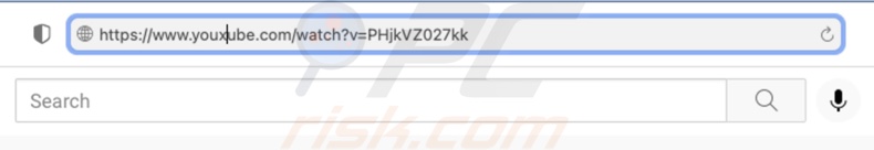 Chnage t to x in the youtube word