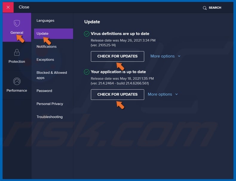 Click Check for Updates