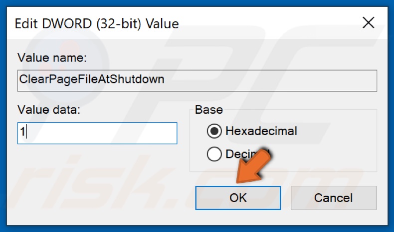 Set Value Data to 1 and click OK
