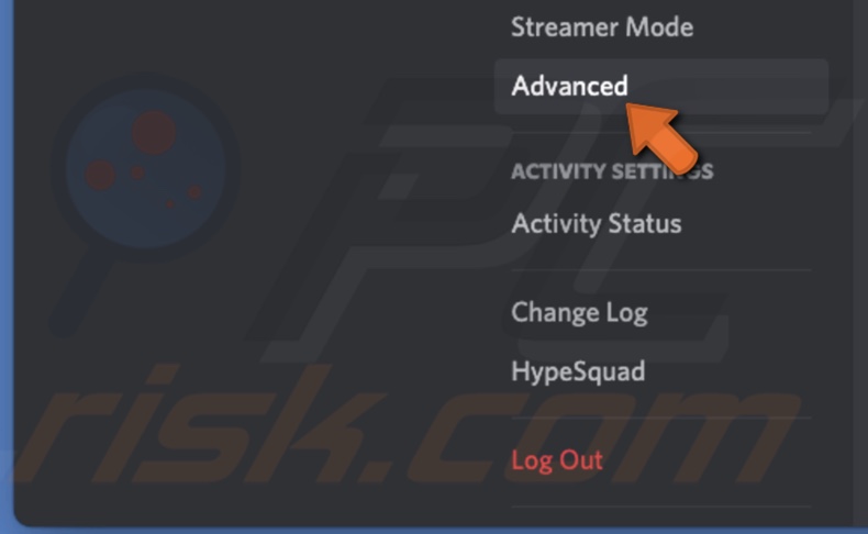 Go to Advanced settings