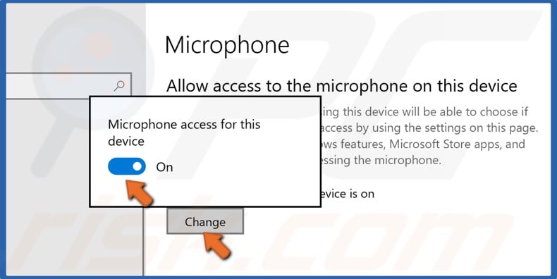 Allow your device to access your microphone