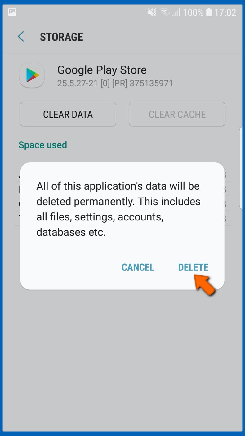 Tap on Delete to confirm the action